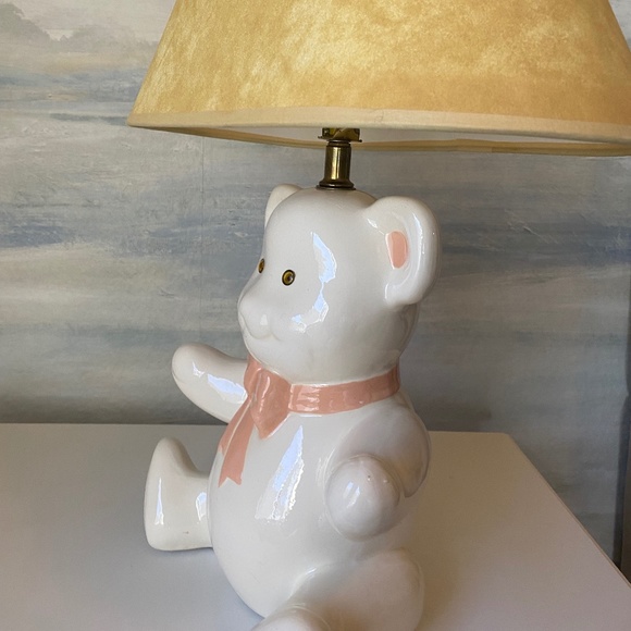 Vintage Ceramic Teddy Bear Lamp - Picture 10 of 14